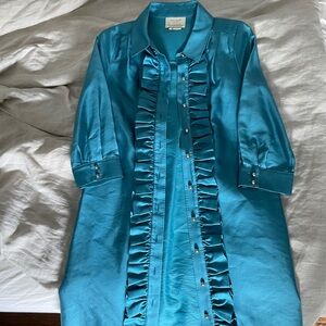 Kate Spade Turquoise Silk Jacket